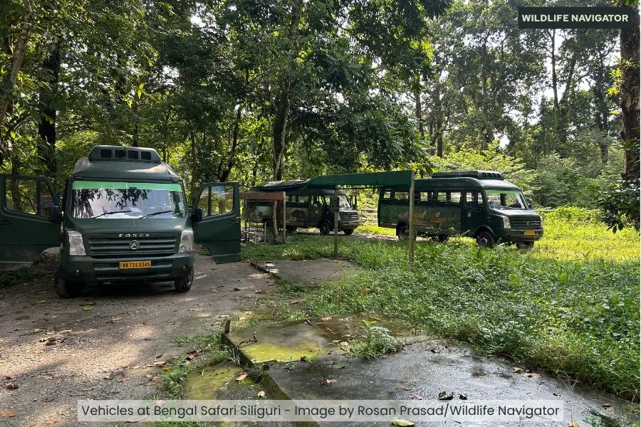 Vehicles at Bengal Safari Siliguri